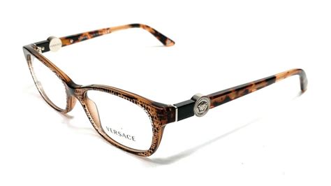 versace glasses 3164|VERSACE Eyeglasses VE 3164 991 Lizard Brown 51MM.